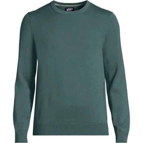 Men's Fine Gauge Cotton Crew Neck Sweater