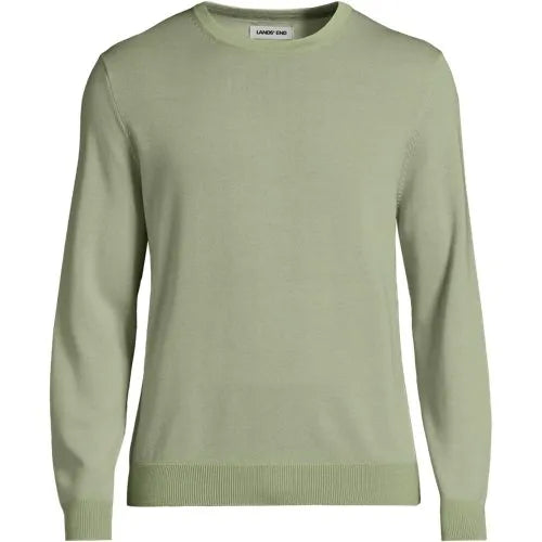 Men's Fine Gauge Cotton Crew Neck Sweater