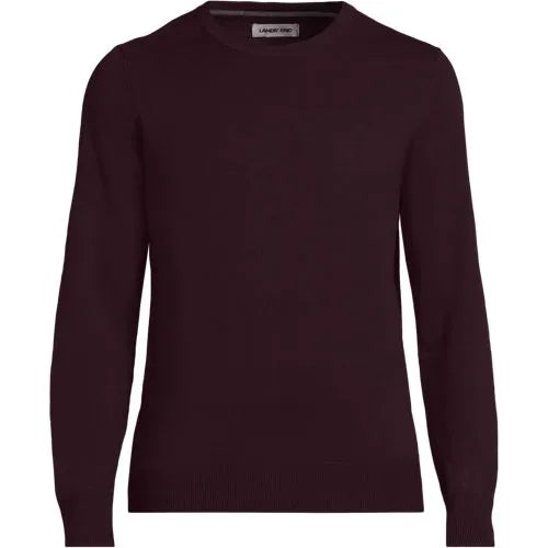 Men's Fine Gauge Cotton Crew Neck Sweater