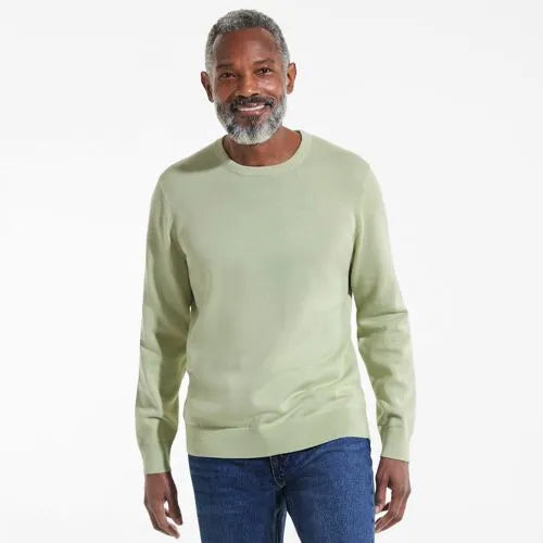 Men's Fine Gauge Cotton Crew Neck Sweater