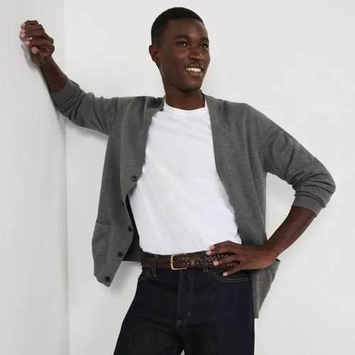 Men's Fine Gauge Cotton Cardigan
