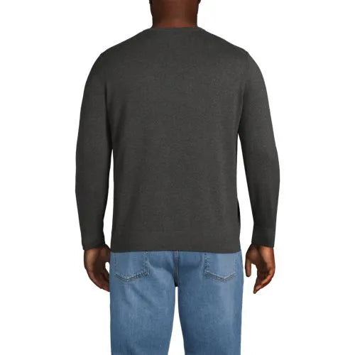 Men's Fine Gauge Cotton V-neck Sweater