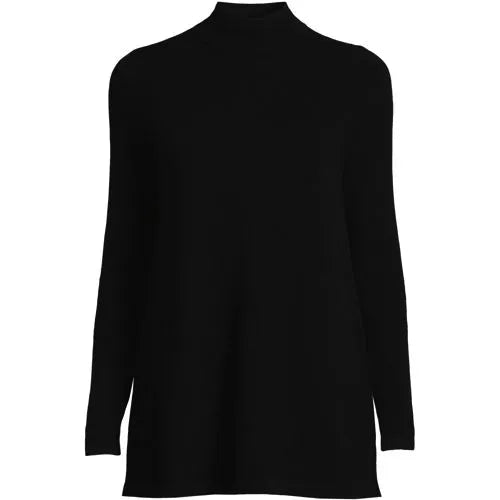 Women's Cashmere Mock Neck Swing Tunic Sweater