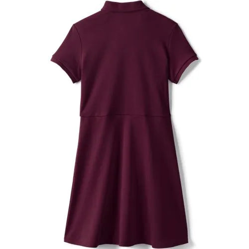 Girls Short Sleeve Interlock Polo Dress