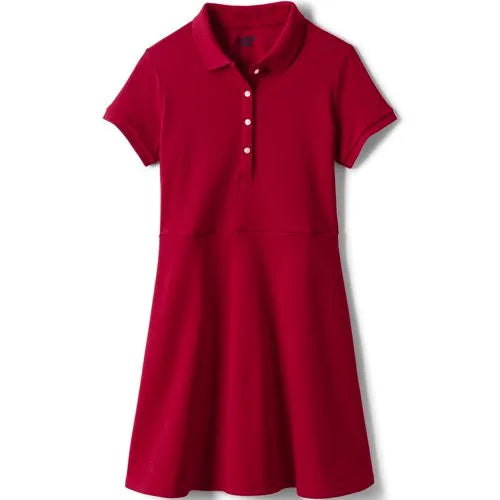 Girls Short Sleeve Interlock Polo Dress