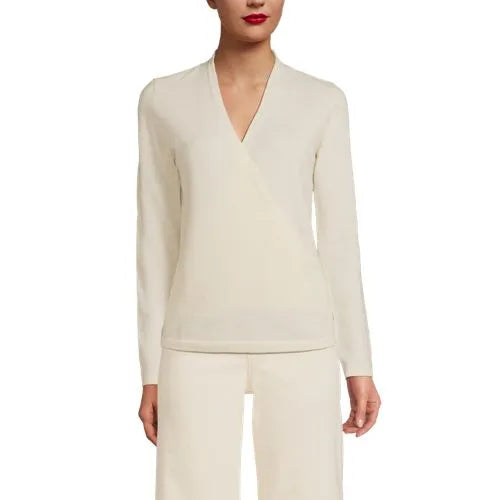 Women's Cashmere Long Sleeve Wrap Sweater