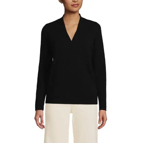 Women's Cashmere Long Sleeve Wrap Sweater