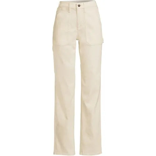 Women's Recycled Denim High Rise Straight Leg Utility Jeans