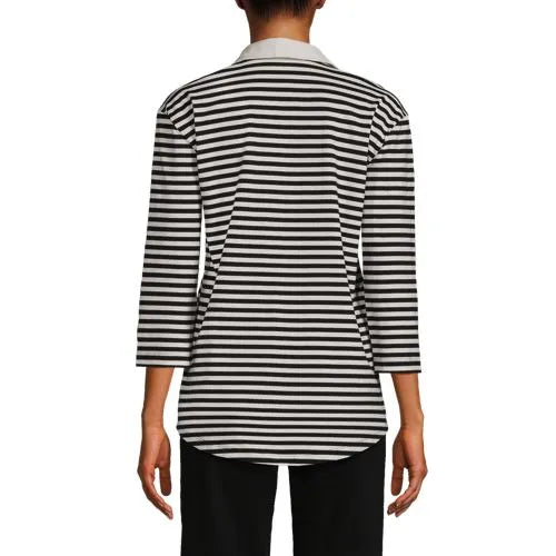 Women's 3/4 Sleeve Super T Collared Popover Tunic