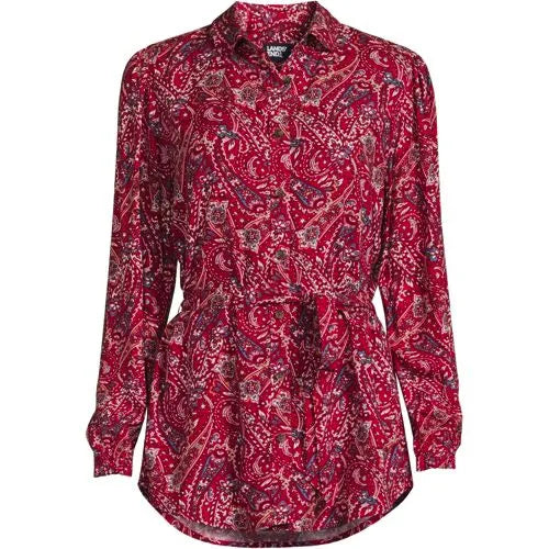 Women's Rayon Tie Waist Shirt
