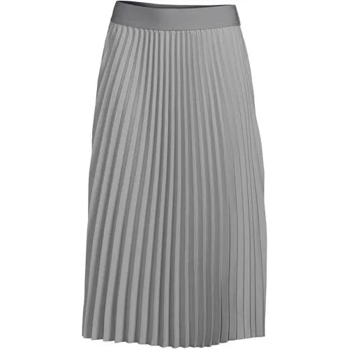 Women's Crepe Pull-On Pleated Midi Skirt
