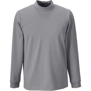 Unisex Ponte Mini Mock Long Sleeve Knit Top