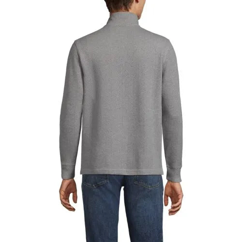 Men's Bedford Rib Casual Quarter Zip Pullover Sweater
