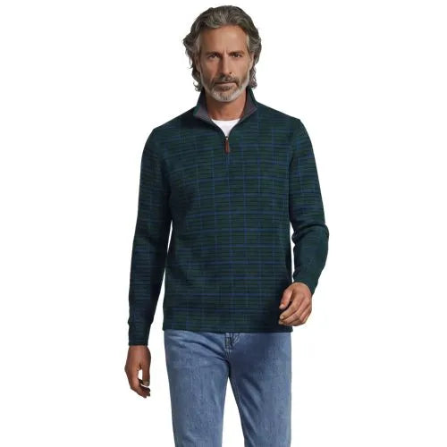 Men's Bedford Rib Casual Quarter Zip Pullover Sweater
