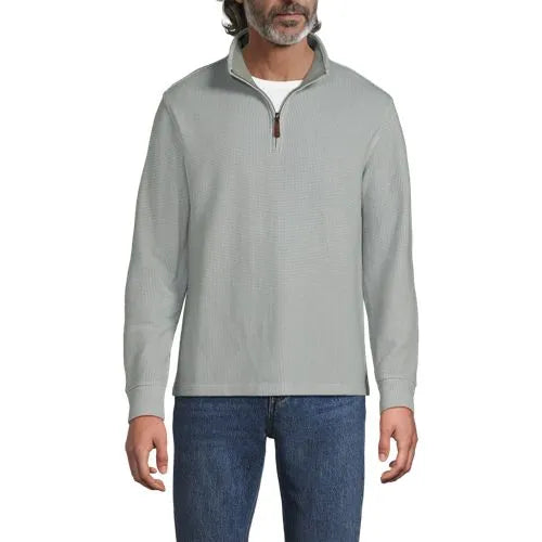 Men's Bedford Rib Casual Quarter Zip Pullover Sweater