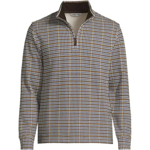 Men's Bedford Rib Casual Quarter Zip Pullover Sweater