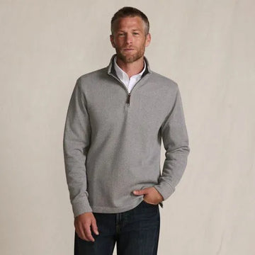 Men's Bedford Rib Casual Quarter Zip Pullover Sweater