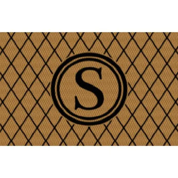 Matterly Neighburly Monogrammed Doormat Argyle