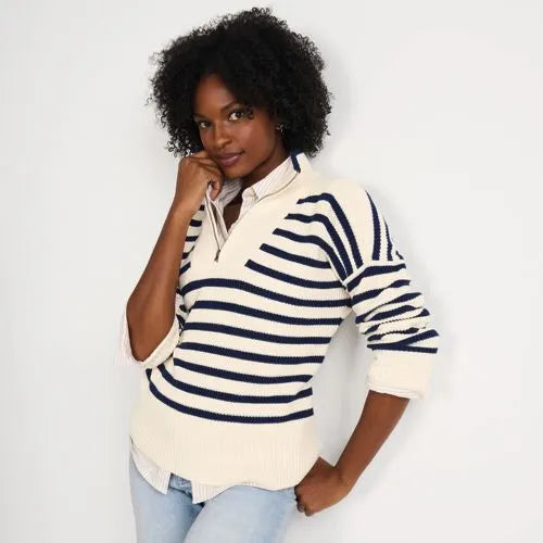 Women's Drifter Cotton Quarter Zip Pullover Sweater