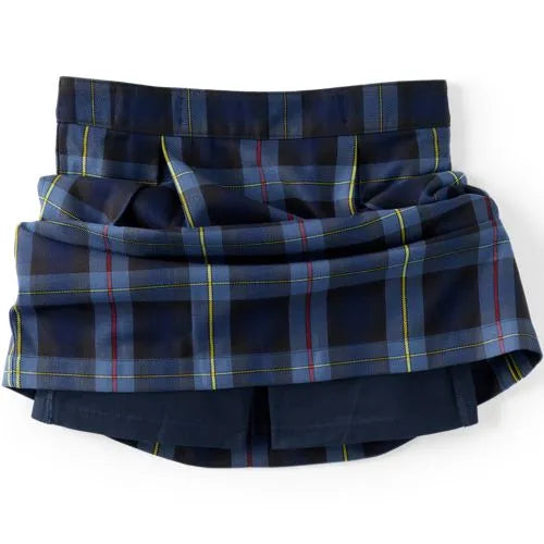 Girls Plaid Skort Top of Knee