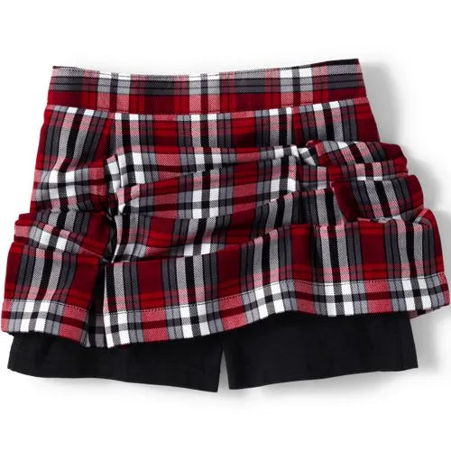Girls Plaid Skort Top of Knee