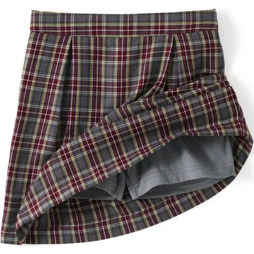 Girls Plaid Skort Top of Knee