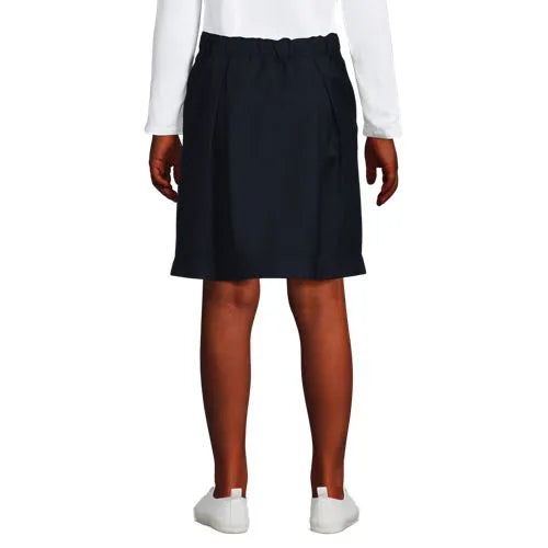 Girls Solid Pleated Skort Top of Knee