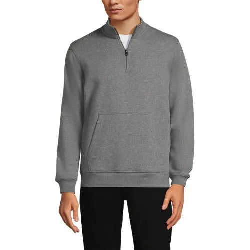 Unisex Long Sleeve Quarter Zip Mock Neck Sweatshirt
