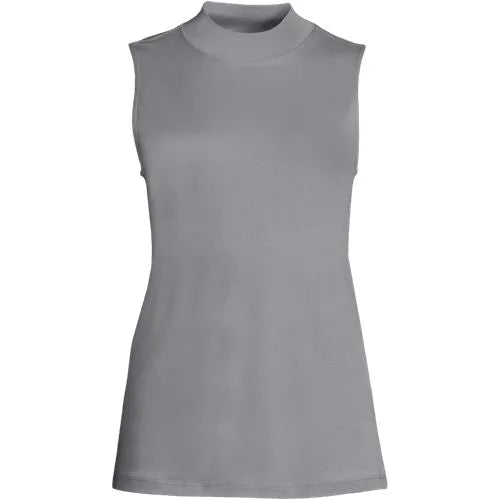 Women's Supima Micro Modal Sleeveless Mock Neck Shirt