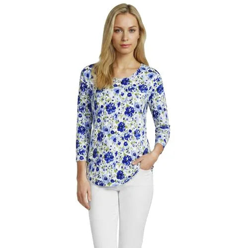 Women's 3/4 Sleeve Lightweight Jersey Shirttail Tee