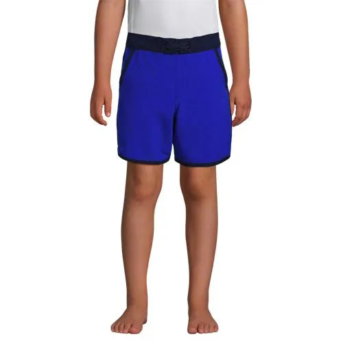Boys Active Stretch Curved Hem Long Board Short