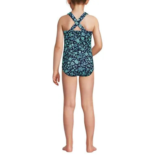 Girls Chlorine Resistant One Piece UPF 50 Swimsuit