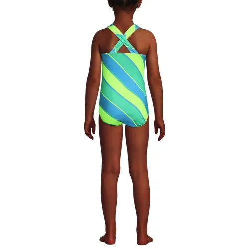 Girls Chlorine Resistant One Piece UPF 50 Swimsuit