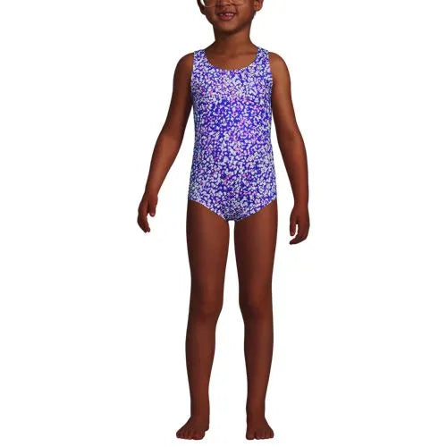 Girls Chlorine Resistant One Piece UPF 50 Swimsuit
