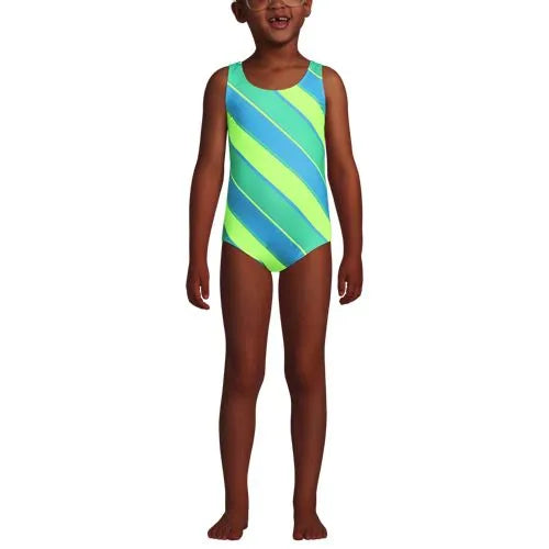 Girls Chlorine Resistant One Piece UPF 50 Swimsuit