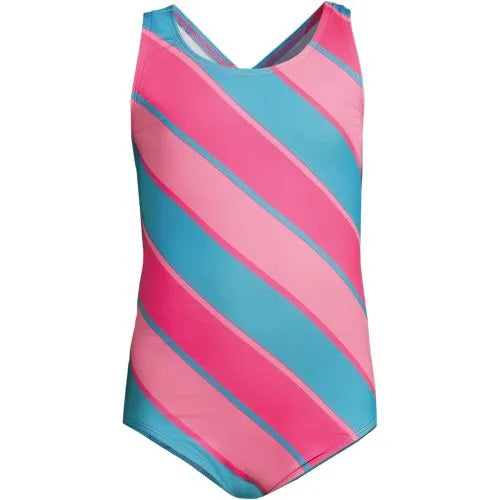 Girls Chlorine Resistant One Piece UPF 50 Swimsuit