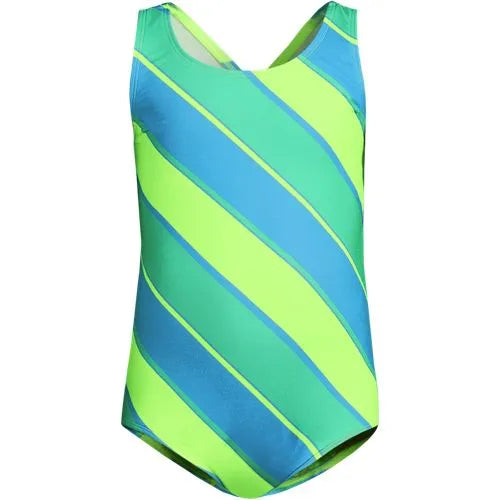 Girls Chlorine Resistant One Piece UPF 50 Swimsuit