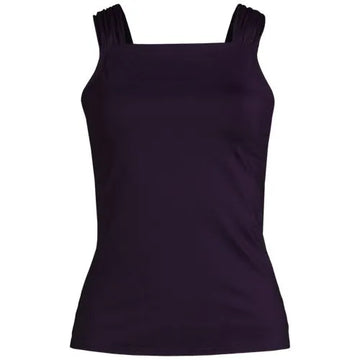 Women's Cap Sleeve High Neck Tankini Swimsuit Top