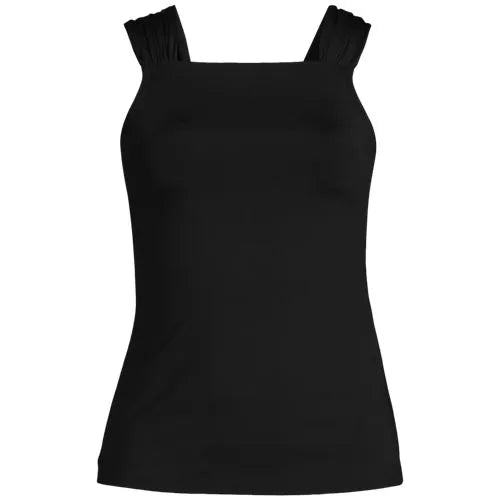 Women's Cap Sleeve High Neck Tankini Swimsuit Top