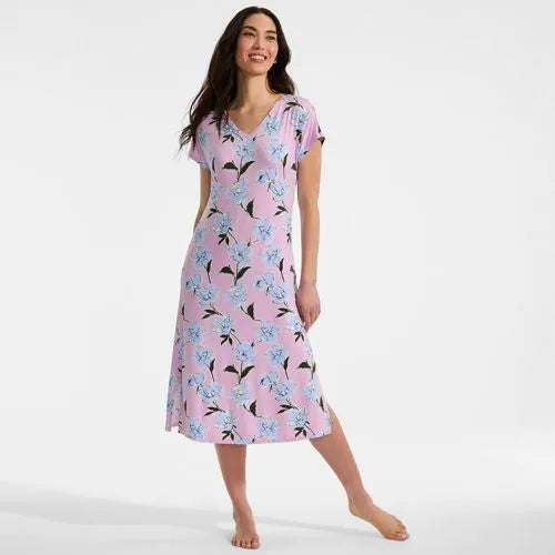 Women's Cooling Cap Sleeve Midi Nightgown