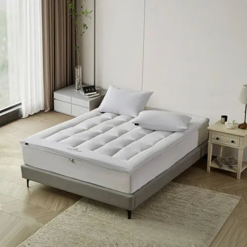 Farm to Home Organic Cotton 2" Gusseted Down Alternative Mattress Topper