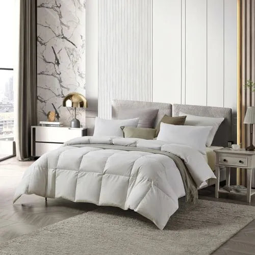 Farm to Home Organic Cotton 233 Thread Count All Season Warmth Feather and Down Comforter