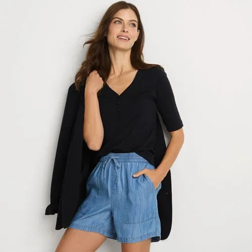 Women's Supima Cotton Henley T-Shirt