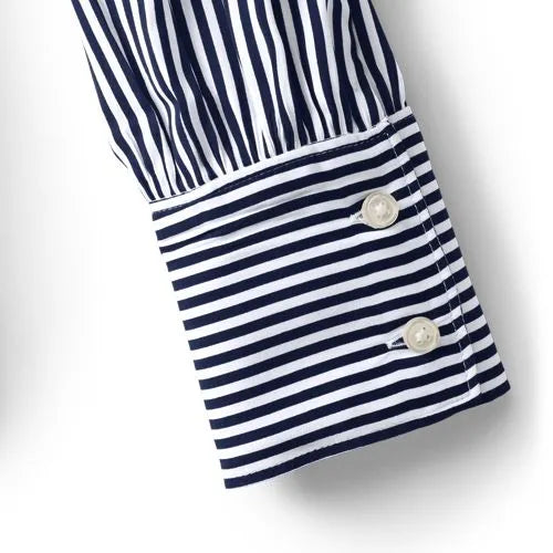 Women's Banded Collar Button Front Shirt