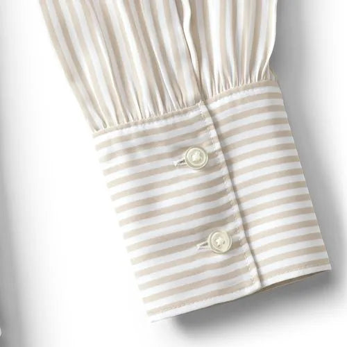 Women's Banded Collar Button Front Shirt