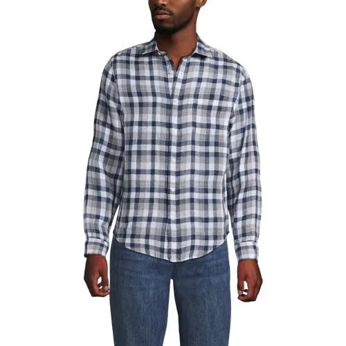 Men's Long Sleeve Linen Shirt