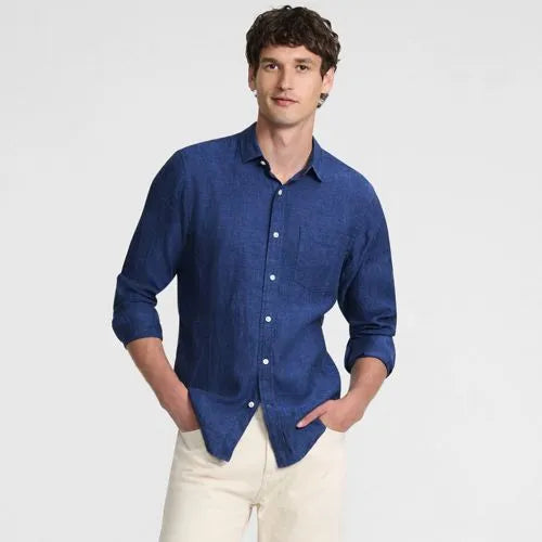 Men's Long Sleeve Linen Shirt