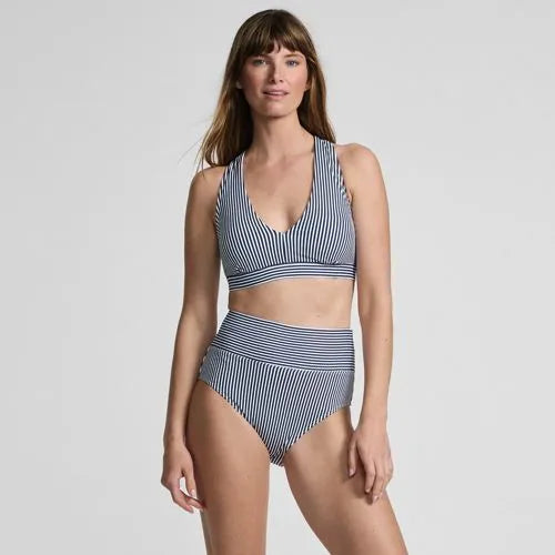 Women's V-neck Bikini and High Waisted Bottom Swimsuit Set