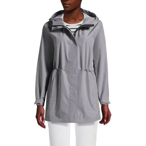 School Uniform Women's Waterproof Hooded Packable Rain Jacket