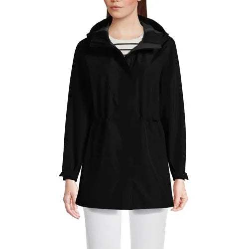 School Uniform Women's Waterproof Hooded Packable Rain Jacket